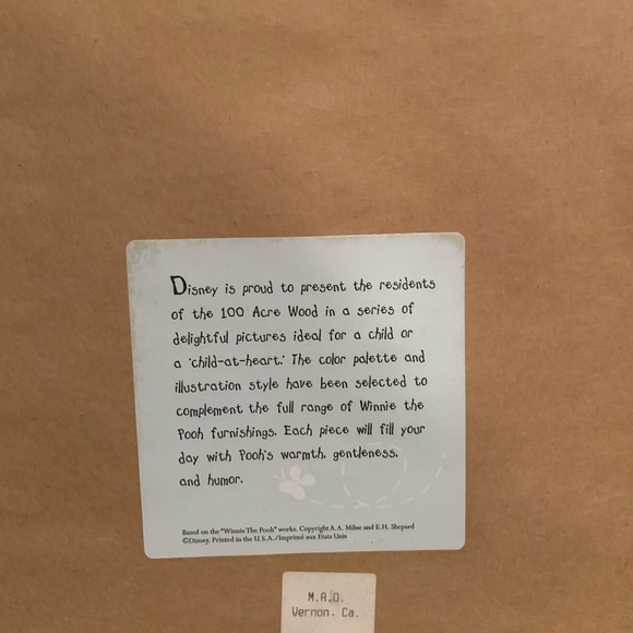 WINNIE THE POOH PRINT & FRAME - Picture 2 of 2